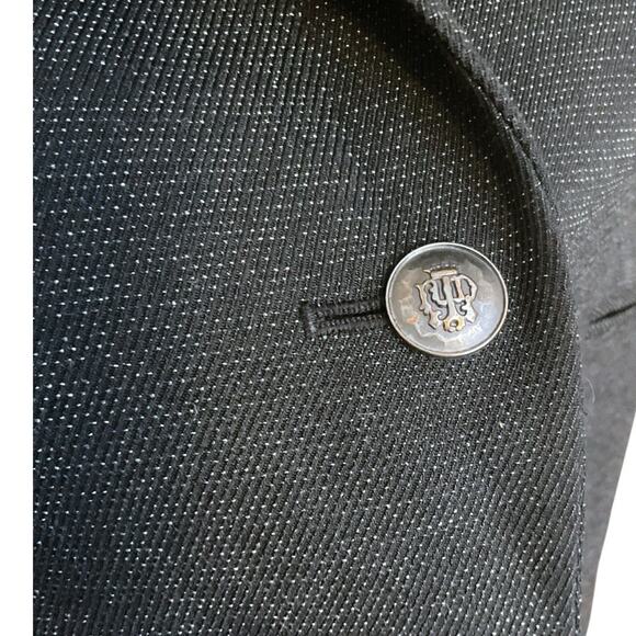 Tahari ASL Black White Spots Embellished One-Button Blazer Jacket Size 12 - Picture 6 of 14